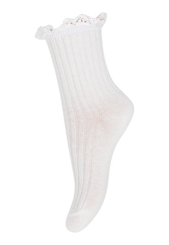 Sosete bumbac albe Julia 33/36