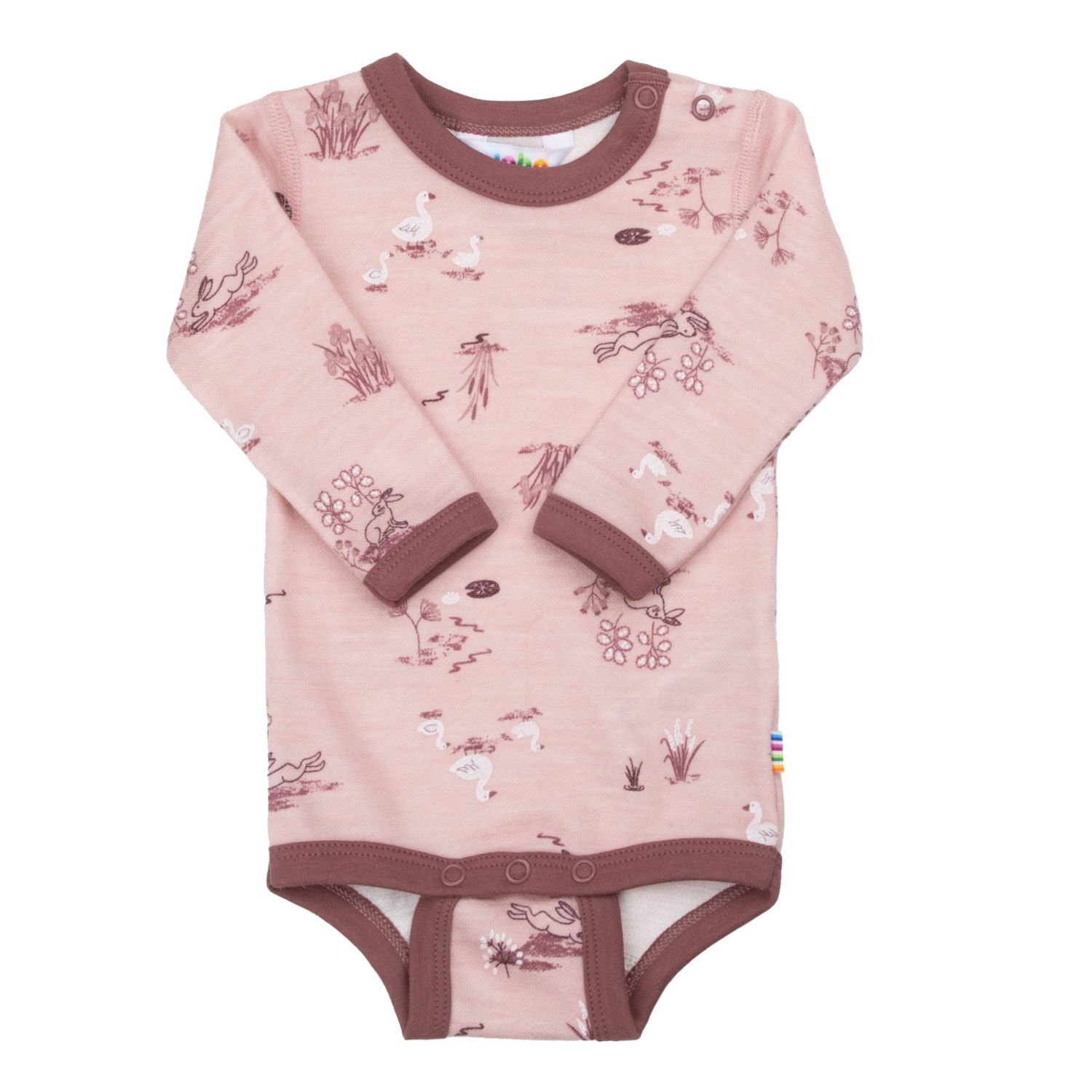Body roz lana/bambus print animale Joha 68/74